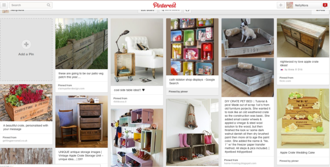 apple crates pintrest